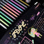 12 Color Large Capacity Needle Highlighter Fine Tip 0.5mm Gel Pen Drawing DIY Black Cardstock Drawing Marking Diary Doodling - Slobuy