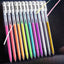12 Color Large Capacity Needle Highlighter Fine Tip 0.5mm Gel Pen Drawing DIY Black Cardstock Drawing Marking Diary Doodling - Slobuy
