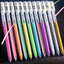 12 Color Large Capacity Needle Highlighter Fine Tip 0.5mm Gel Pen Drawing DIY Black Cardstock Drawing Marking Diary Doodling - Slobuy