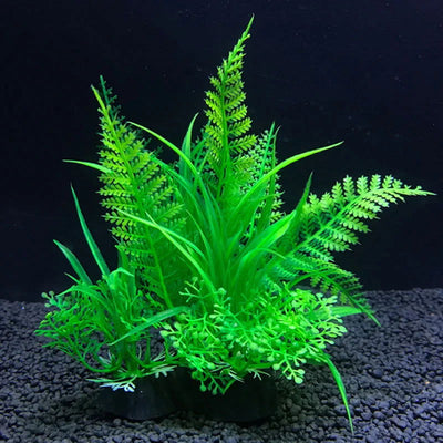 12 Kinds Artificial Aquarium Decor Plants Water Weeds Ornament Aquatic Plant Fish Tank Grass Decoration Accessories 14cm - Slobuy