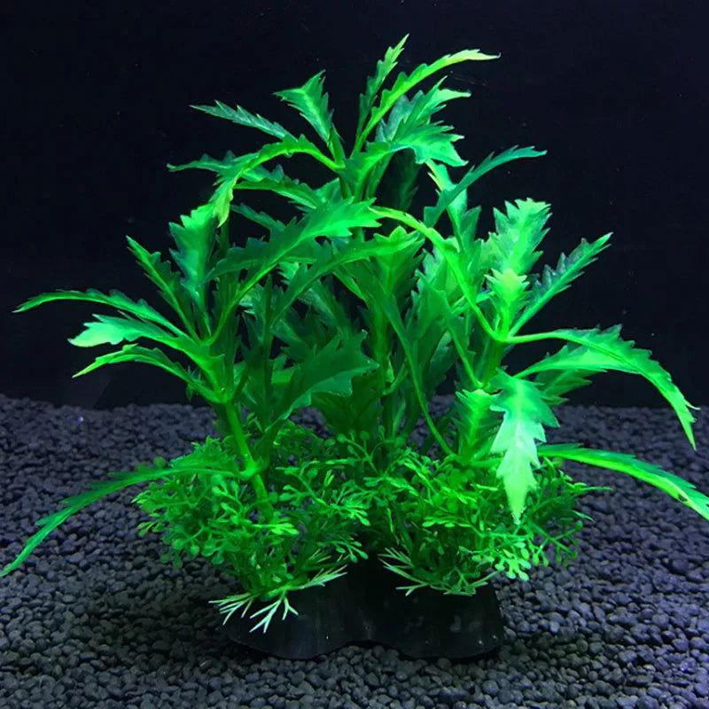 12 Kinds Artificial Aquarium Decor Plants Water Weeds Ornament Aquatic Plant Fish Tank Grass Decoration Accessories 14cm - Slobuy