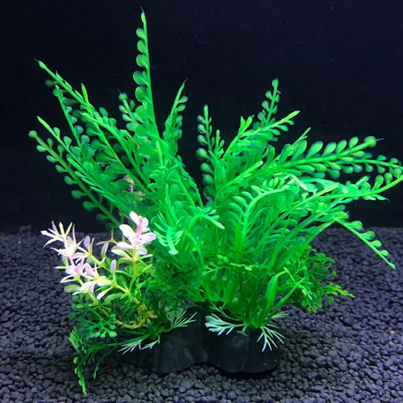 12 Kinds Artificial Aquarium Decor Plants Water Weeds Ornament Aquatic Plant Fish Tank Grass Decoration Accessories 14cm - Slobuy