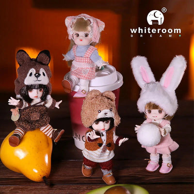 2024 Mini Dolls Toys For Girl Ob11 Bjd Doll 1/12 Little  Animal Obitsu11 Pocket Boy Baby Kawaii Toy Birthday Gift Ball Jointed - Slobuy