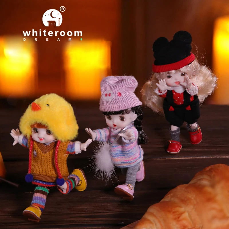 2024 Mini Dolls Toys For Girl Ob11 Bjd Doll 1/12 Little  Animal Obitsu11 Pocket Boy Baby Kawaii Toy Birthday Gift Ball Jointed - Slobuy