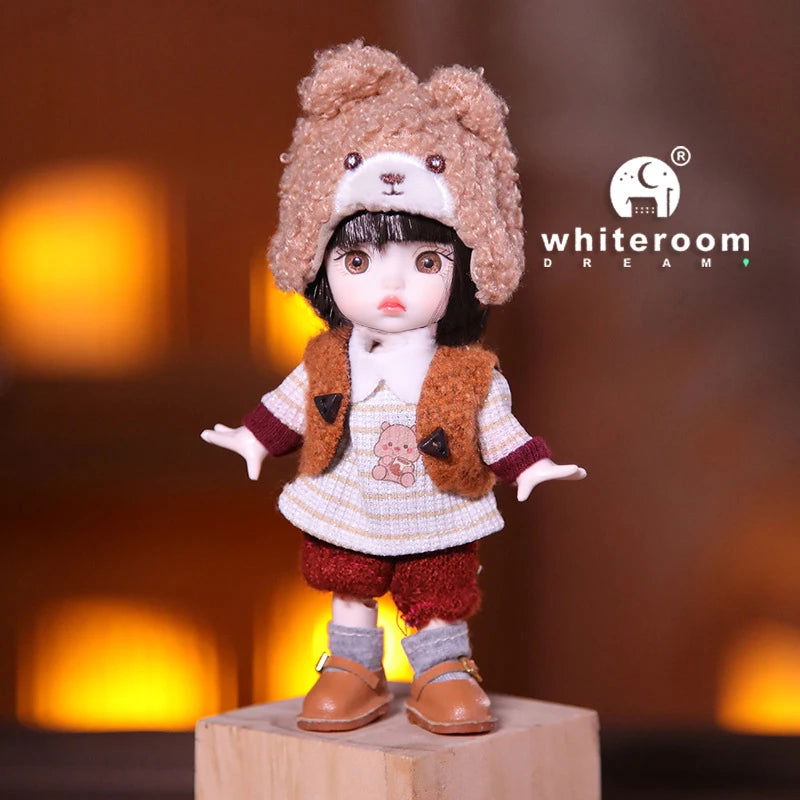 2024 Mini Dolls Toys For Girl Ob11 Bjd Doll 1/12 Little  Animal Obitsu11 Pocket Boy Baby Kawaii Toy Birthday Gift Ball Jointed - Slobuy