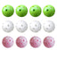 12 Pack multicolor Plastic Golf Training Balls Airflow Hollow diameter 1.65 inch Golf Balls for Driving Range Swing Practice new - Slobuy