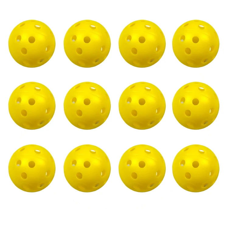 12 Pack multicolor Plastic Golf Training Balls Airflow Hollow diameter 1.65 inch Golf Balls for Driving Range Swing Practice new - Slobuy