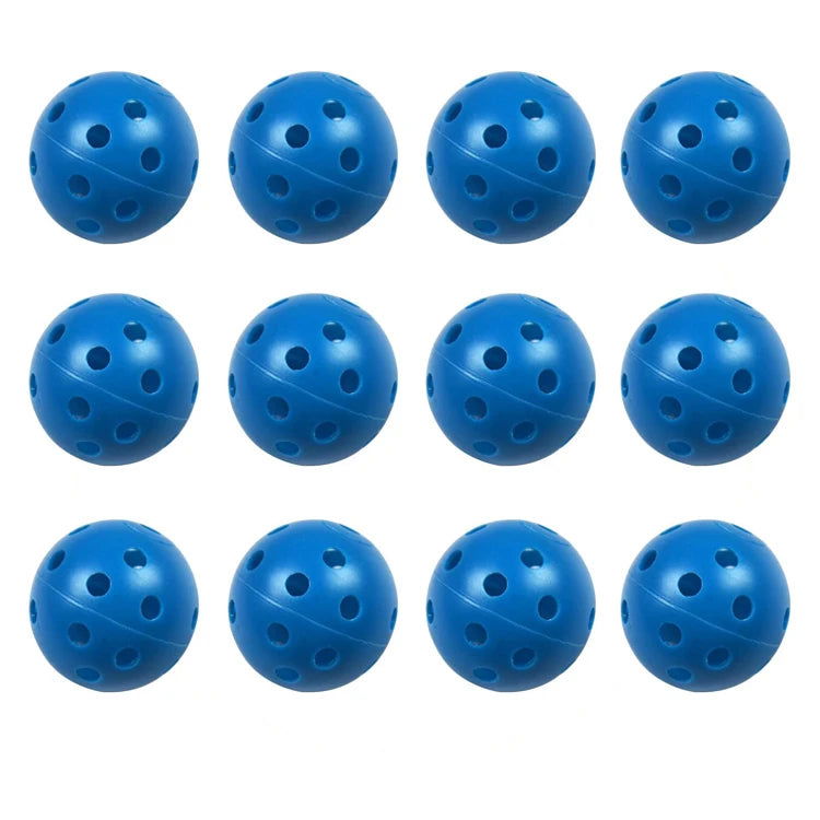 12 Pack multicolor Plastic Golf Training Balls Airflow Hollow diameter 1.65 inch Golf Balls for Driving Range Swing Practice new - Slobuy