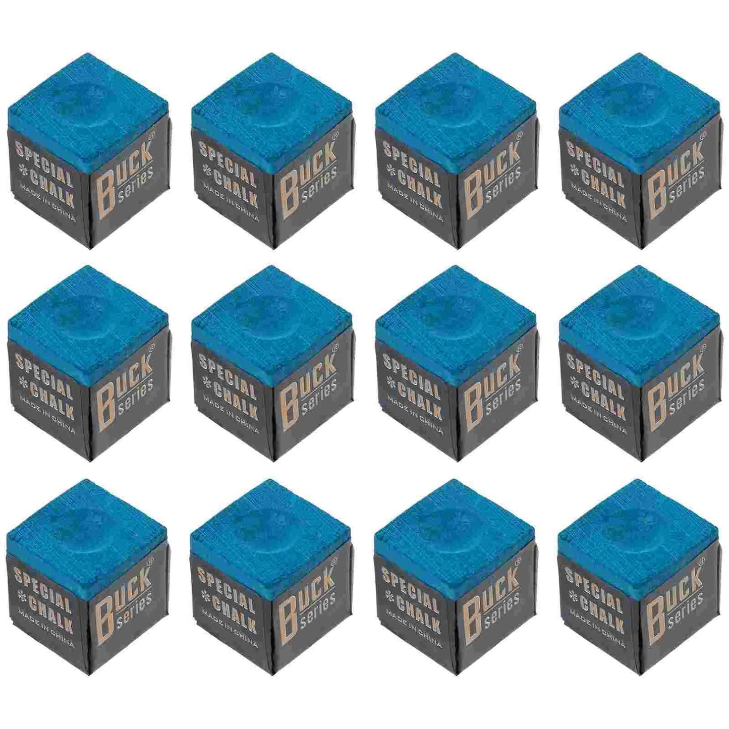 12 Pcs Blue Accessories Powdered Pool Cue Billiards Game Chalks Table Friction Increasing Stick Tip Wiping Snooker Club Cues - Slobuy
