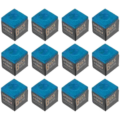 12 Pcs Blue Accessories Powdered Pool Cue Billiards Game Chalks Table Friction Increasing Stick Tip Wiping Snooker Club Cues - Slobuy