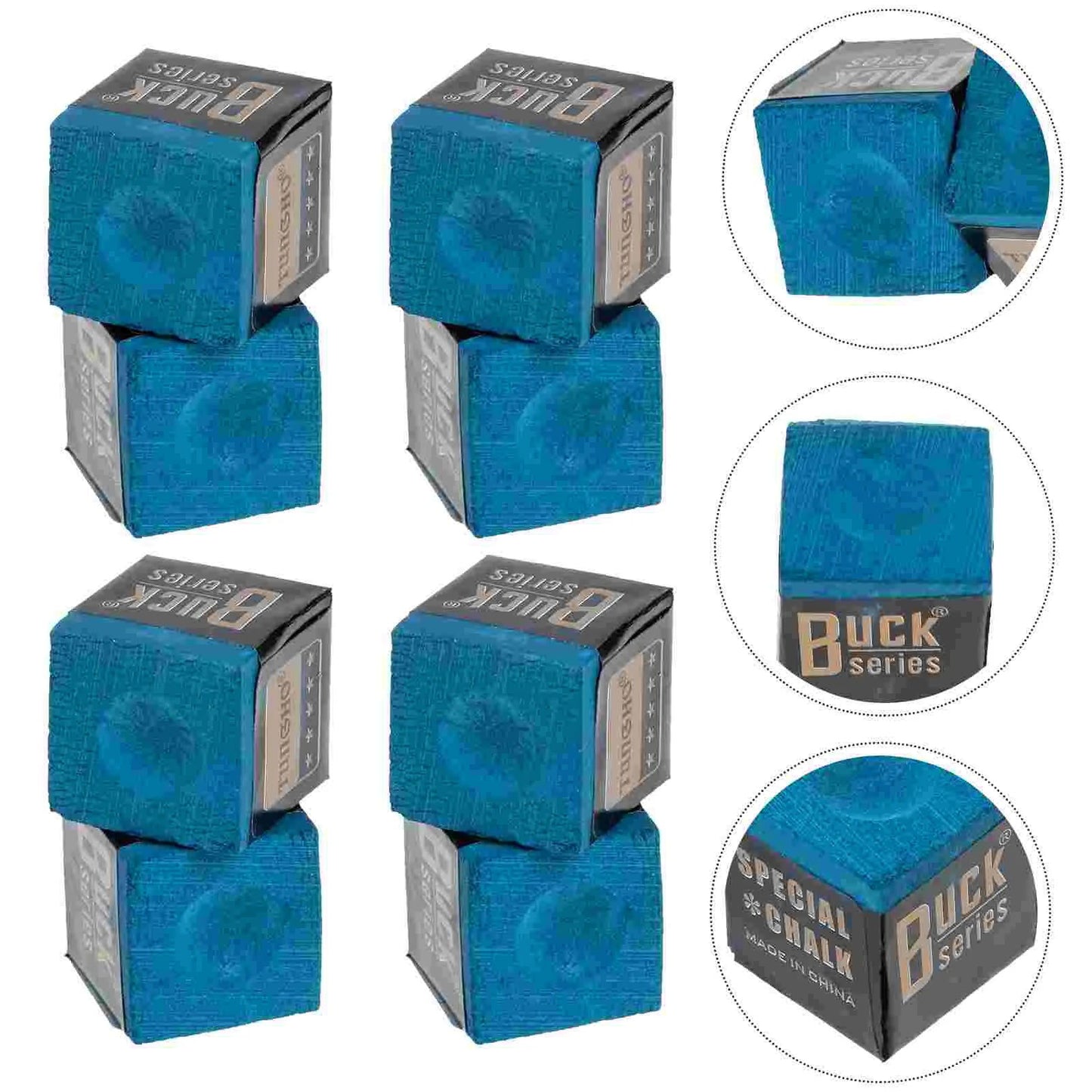 12 Pcs Blue Accessories Powdered Pool Cue Billiards Game Chalks Table Friction Increasing Stick Tip Wiping Snooker Club Cues - Slobuy