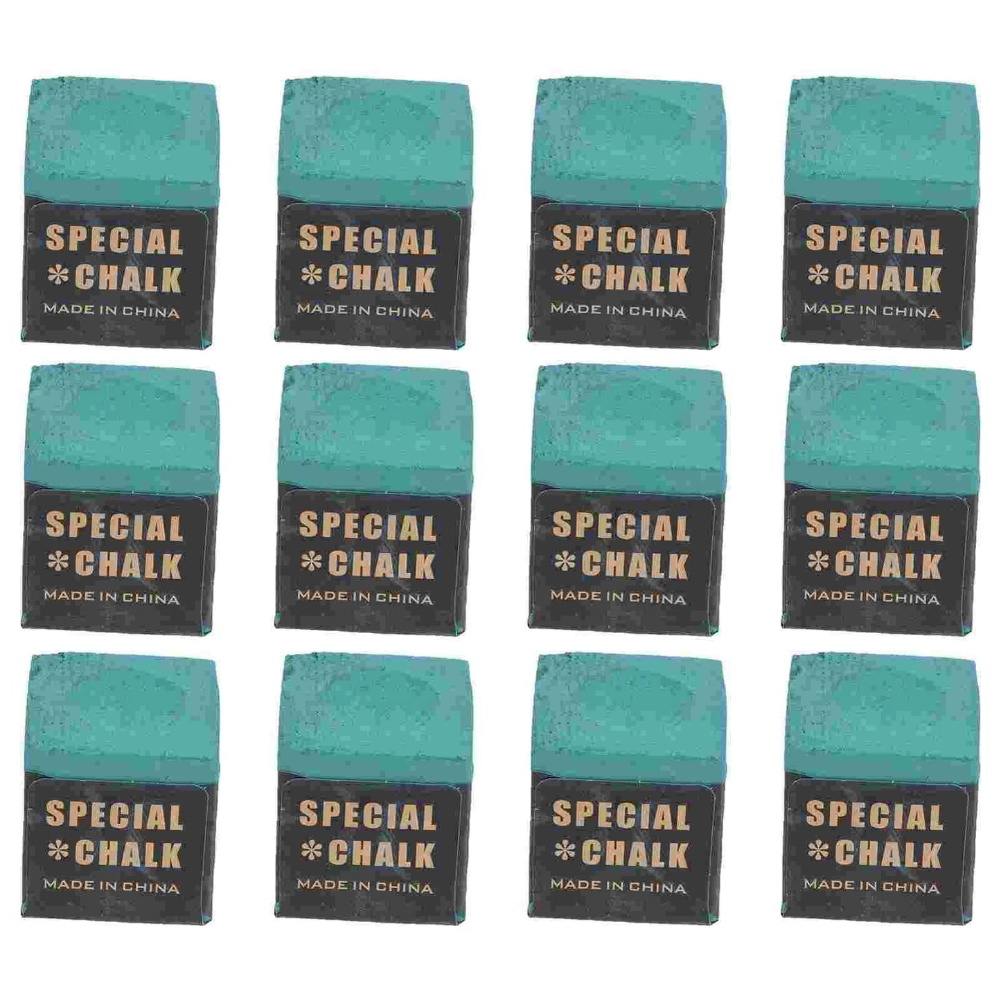 12 Pcs Blue Accessories Powdered Pool Cue Billiards Game Chalks Table Friction Increasing Stick Tip Wiping Snooker Club Cues - Slobuy