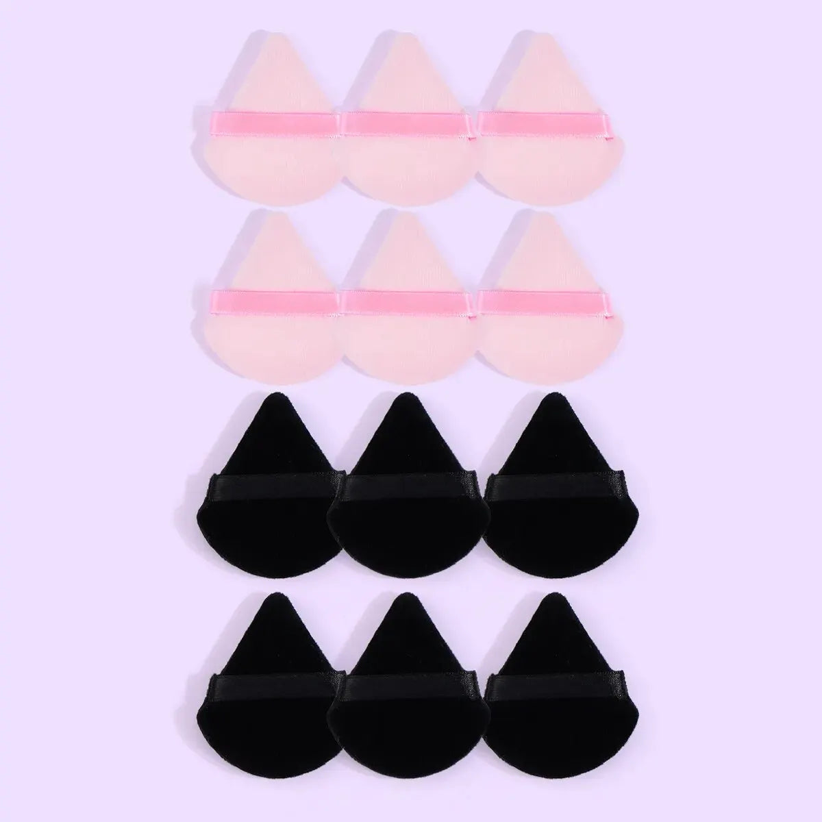 MAANGE 10/12 Pcs Triangle Powder Puff Wet Dry Use For Loose Powder Liquid Cosmetic Soft Plush Powder Puff Makeup Foundation - Slobuy