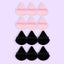 MAANGE 10/12 Pcs Triangle Powder Puff Wet Dry Use For Loose Powder Liquid Cosmetic Soft Plush Powder Puff Makeup Foundation - Slobuy