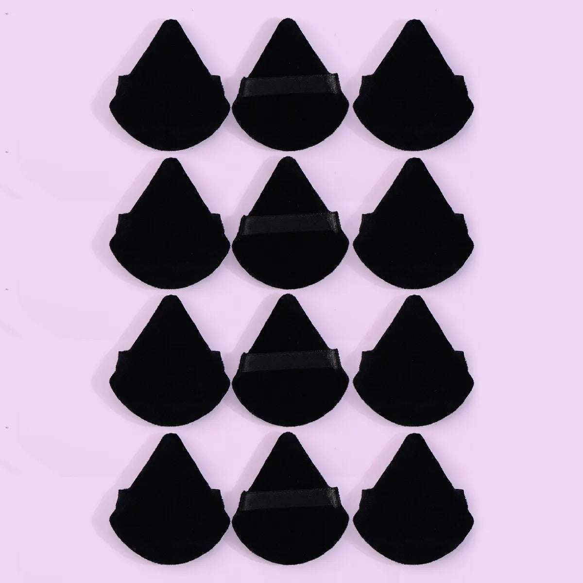 MAANGE 10/12 Pcs Triangle Powder Puff Wet Dry Use For Loose Powder Liquid Cosmetic Soft Plush Powder Puff Makeup Foundation - Slobuy