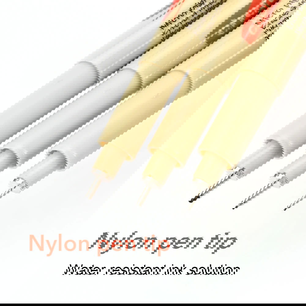 12 Tip Pigment Liner Micron Ink Marker Pen for Manga Draw Sketching Needle Pen Hook Line Pen Sketch Stationery Set Art Supplies - Slobuy