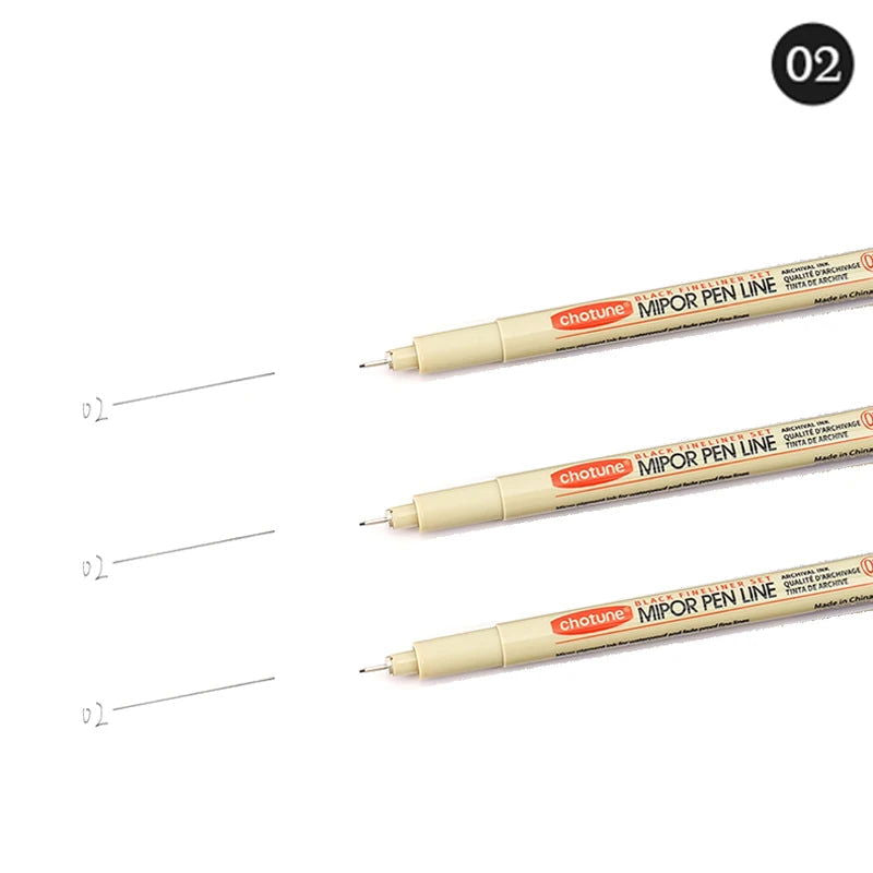 12 Tip Pigment Liner Micron Ink Marker Pen for Manga Draw Sketching Needle Pen Hook Line Pen Sketch Stationery Set Art Supplies - Slobuy