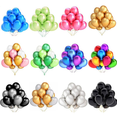 10/20/30pcs 10/12 inch Glossy Pearl Latex Balloons Birthday Party Wedding Colorful Inflatable Decor Ballon Kids Toys Air Balls - Slobuy