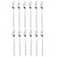 12 pieces of mirror-polished cutlery set, top food grade stainless steel silverware fork, dessert salad fruit fork, cutlery fork - Slobuy