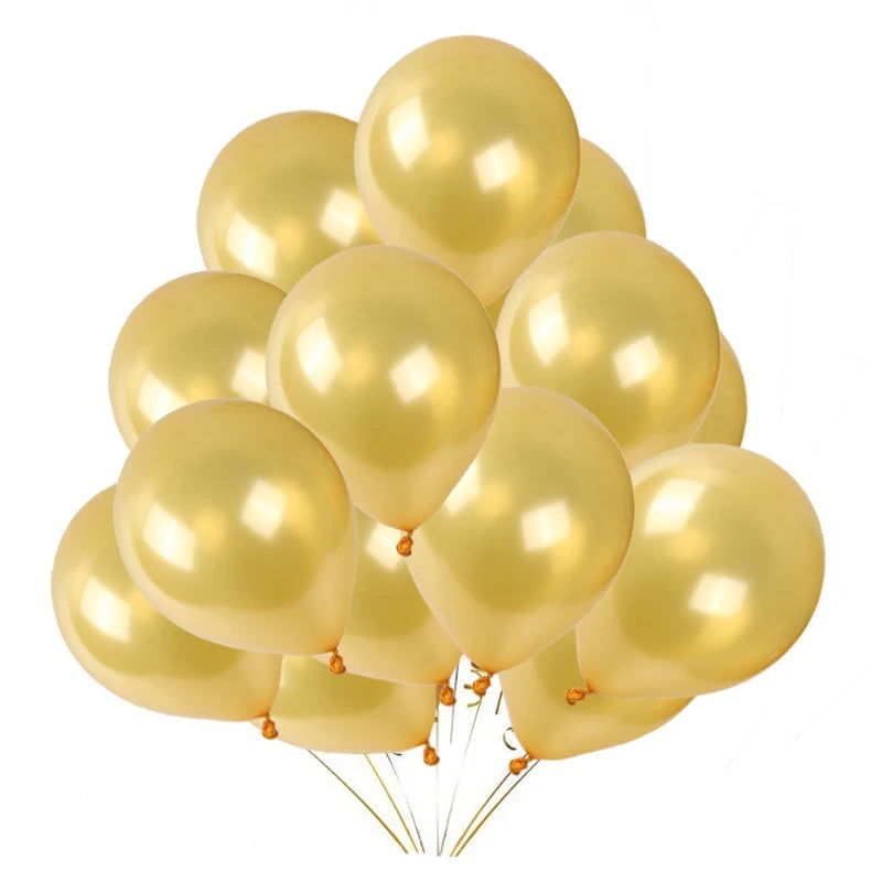 10/20/30/50pc 10/12inch Gold Black Pink Helium Latex Balloons Birthday Party Adult Wedding Decorations Baby Shower Kids Balloon - Slobuy