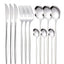 12pc Thin stainless steel cutlery set Portugal steak knife and fork dessert spoon coffee spoon - Slobuy