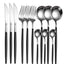 12pc Thin stainless steel cutlery set Portugal steak knife and fork dessert spoon coffee spoon - Slobuy