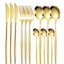 12pc Thin stainless steel cutlery set Portugal steak knife and fork dessert spoon coffee spoon - Slobuy