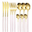 12pc Thin stainless steel cutlery set Portugal steak knife and fork dessert spoon coffee spoon - Slobuy