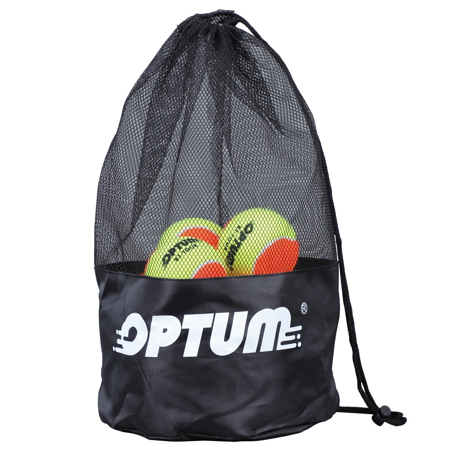 12pcs OPTUM BT-TOUR 50% Pressure Beach Tennis Balls With Mesh Shoulder Bag - Slobuy