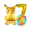 12pcs Pokemon Pikachu Balloon Set Children's Party Decoration Charmander Squirtle Bulbasaur Birthday Foil Balloon Gift Doll Toy - Slobuy