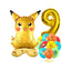 12pcs Pokemon Pikachu Balloon Set Children's Party Decoration Charmander Squirtle Bulbasaur Birthday Foil Balloon Gift Doll Toy - Slobuy