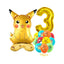 12pcs Pokemon Pikachu Balloon Set Children's Party Decoration Charmander Squirtle Bulbasaur Birthday Foil Balloon Gift Doll Toy - Slobuy