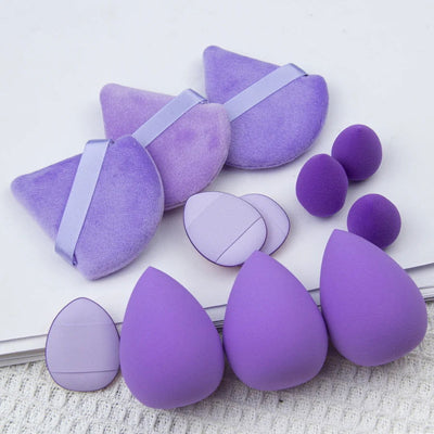 12pcs Small, medium and large combination set Makeup Puff Essential for beginners - Slobuy