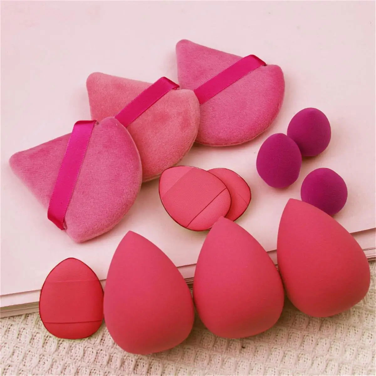 12pcs Small, medium and large combination set Makeup Puff Essential for beginners - Slobuy