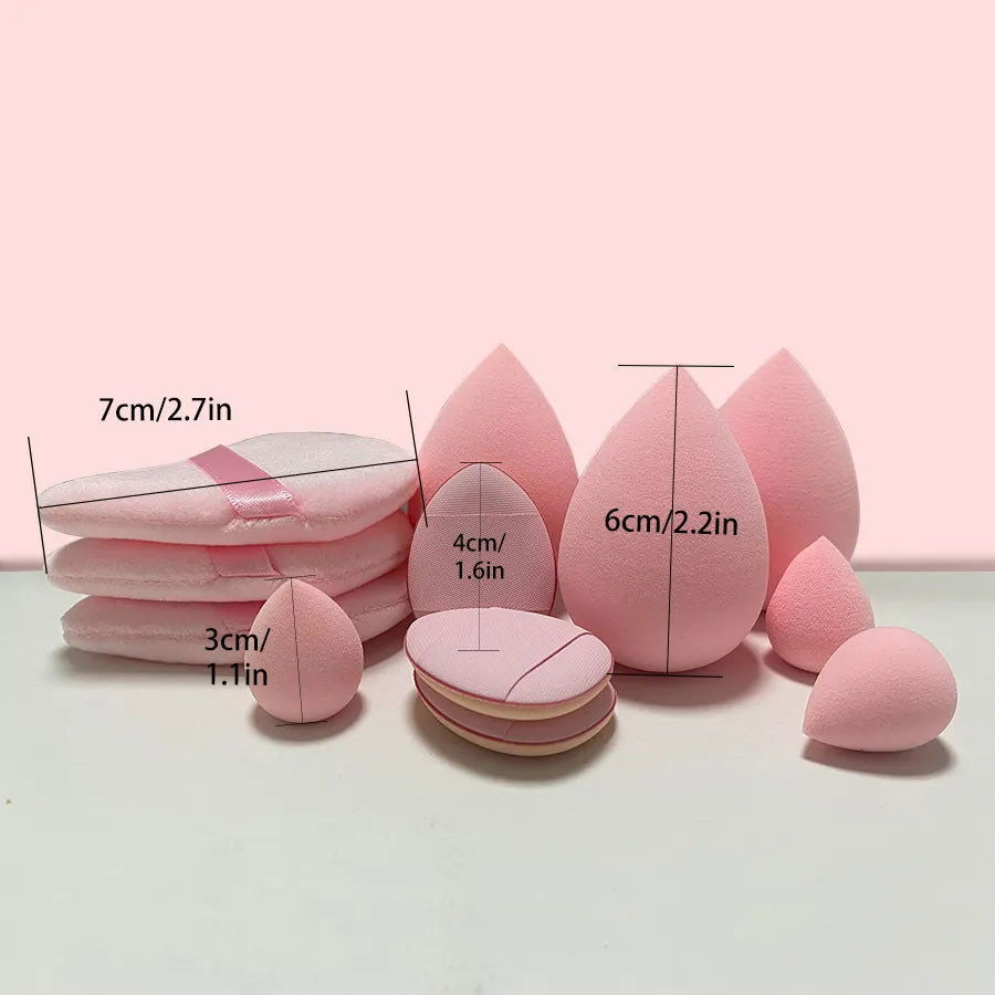 12pcs Small, medium and large combination set Makeup Puff Essential for beginners - Slobuy