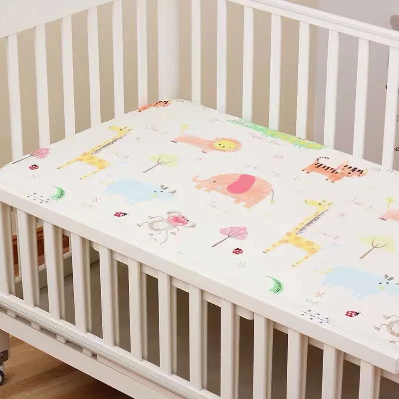130cm*70cm Cotton Crib Fitted Sheets Soft Baby Bed Mattress Covers Printed Newborn Infant Bedding Set Kids Mini Cot Sheet - Slobuy