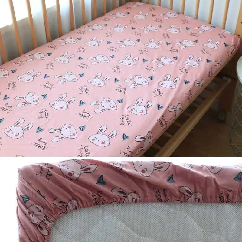 130x70cm 100% Cotton Baby Crib Fitted Sheet For Newborn Soft Bed Cot Mattress Cover Boy Girl Toddler Bedding Allow Custom Make - Slobuy