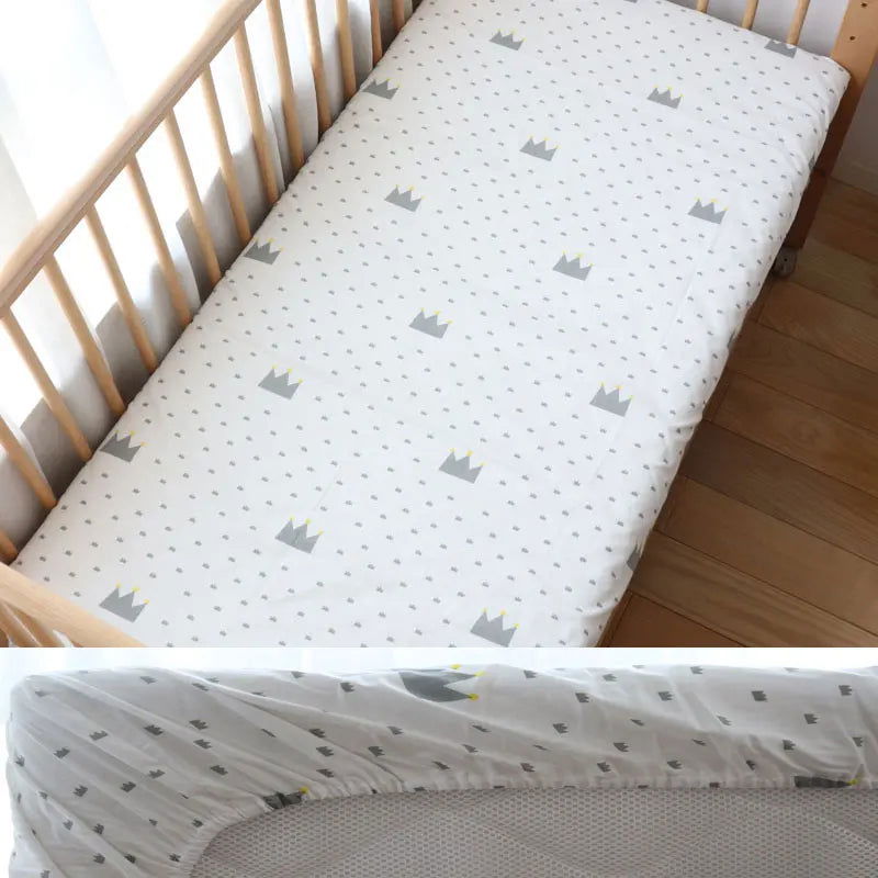 130x70cm 100% Cotton Baby Crib Fitted Sheet For Newborn Soft Bed Cot Mattress Cover Boy Girl Toddler Bedding Allow Custom Make - Slobuy