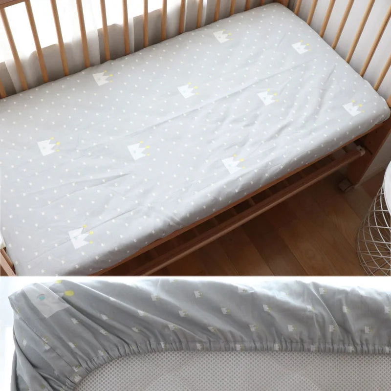 130x70cm 100% Cotton Baby Crib Fitted Sheet For Newborn Soft Bed Cot Mattress Cover Boy Girl Toddler Bedding Allow Custom Make - Slobuy