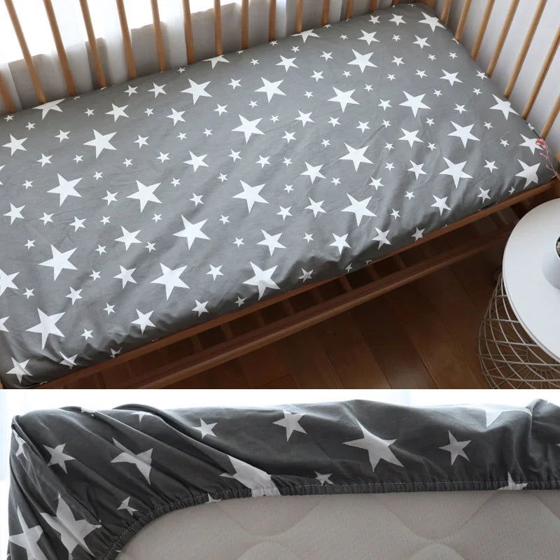 130x70cm 100% Cotton Baby Crib Fitted Sheet For Newborn Soft Bed Cot Mattress Cover Boy Girl Toddler Bedding Allow Custom Make - Slobuy