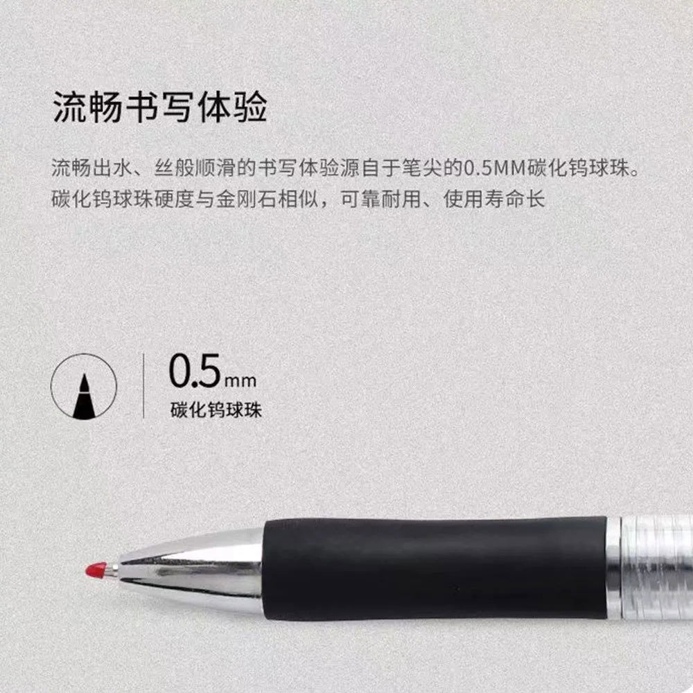 13Pcs Set Ballpen Retractable Gel Pens Black Red Blue Ink 0.5mm Ballpoint Replaceable Refills Office School Supplies Stationery - Slobuy