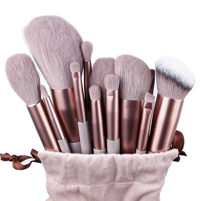 13Pcs Soft Fluffy Makeup Brushes Set for cosmetics Foundation Blush Powder Eyeshadow Kabuki Blending Makeup brush beauty tool - Slobuy