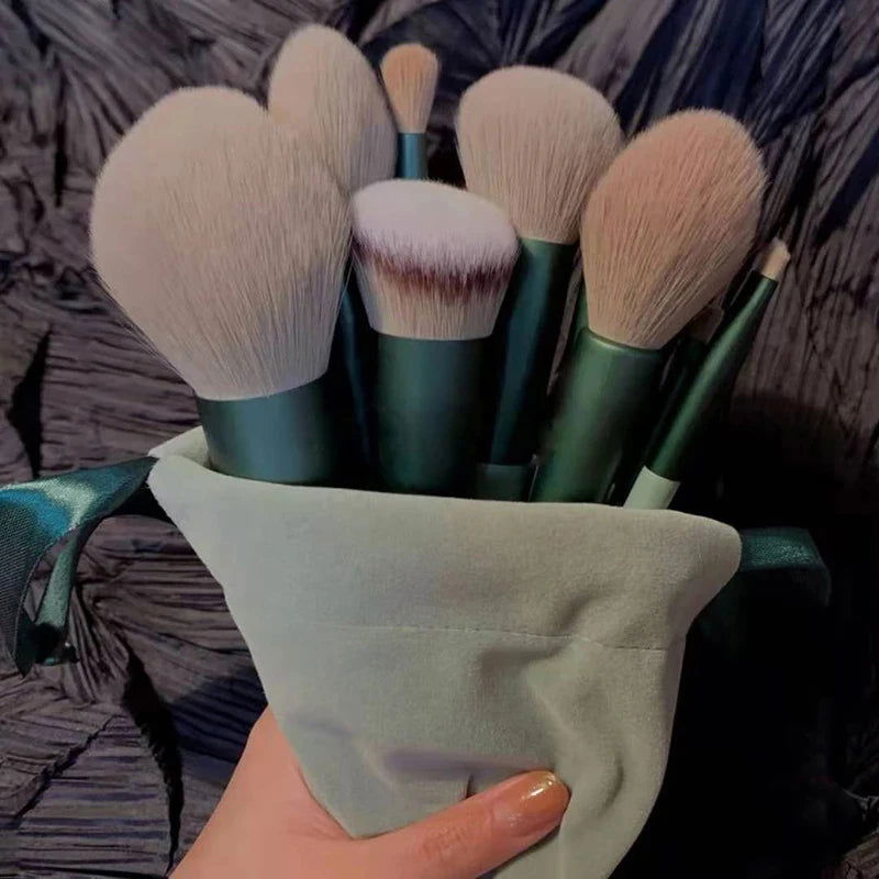 13Pcs Soft Fluffy Makeup Brushes Set for cosmetics Foundation Blush Powder Eyeshadow Kabuki Blending Makeup brush beauty tool - Slobuy
