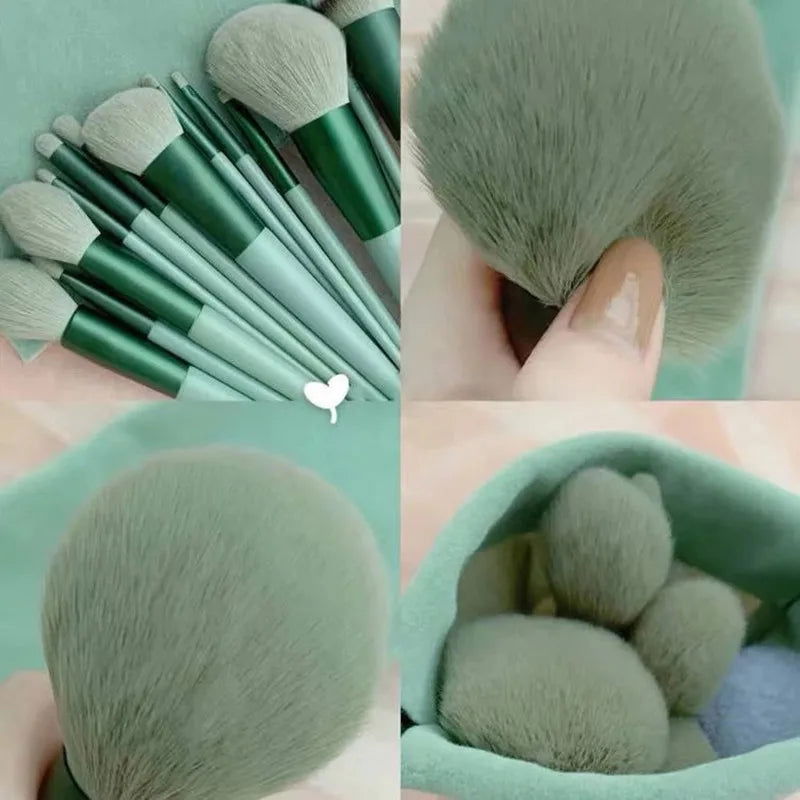 13Pcs Soft Fluffy Makeup Brushes Set for cosmetics Foundation Blush Powder Eyeshadow Kabuki Blending Makeup brush beauty tool - Slobuy