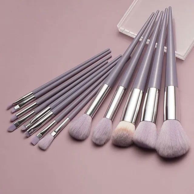 13Pcs Soft Fluffy Makeup Brushes Set for cosmetics Foundation Blush Powder Eyeshadow Kabuki Blending Makeup brush beauty tool - Slobuy