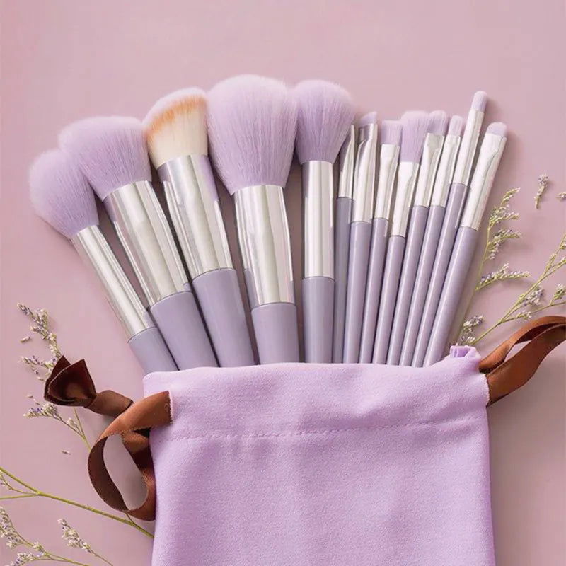 13Pcs Soft Fluffy Makeup Brushes Set for cosmetics Foundation Blush Powder Eyeshadow Kabuki Blending Makeup brush beauty tool - Slobuy