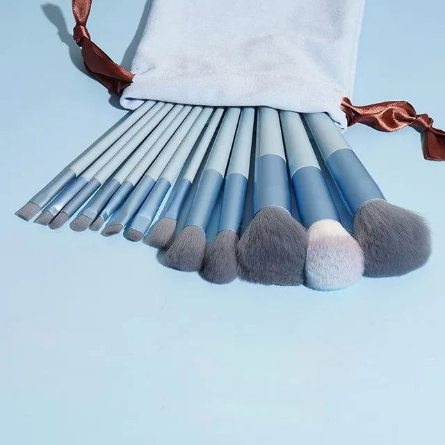 13Pcs Soft Fluffy Makeup Brushes Set for cosmetics Foundation Blush Powder Eyeshadow Kabuki Blending Makeup brush beauty tool - Slobuy