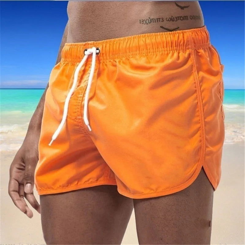 13 Colors Summer Swimwear Men Slim Fit Swimsuit Boy Swim Suits Boxer Shorts Swimming Trunks Swimming Beachwear - Slobuy
