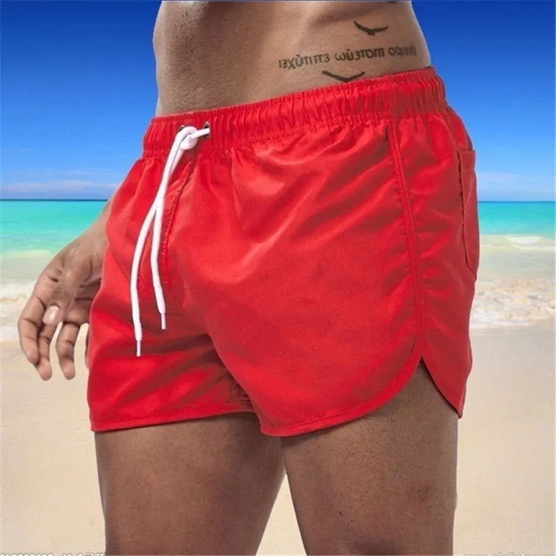 13 Colors Summer Swimwear Men Slim Fit Swimsuit Boy Swim Suits Boxer Shorts Swimming Trunks Swimming Beachwear - Slobuy