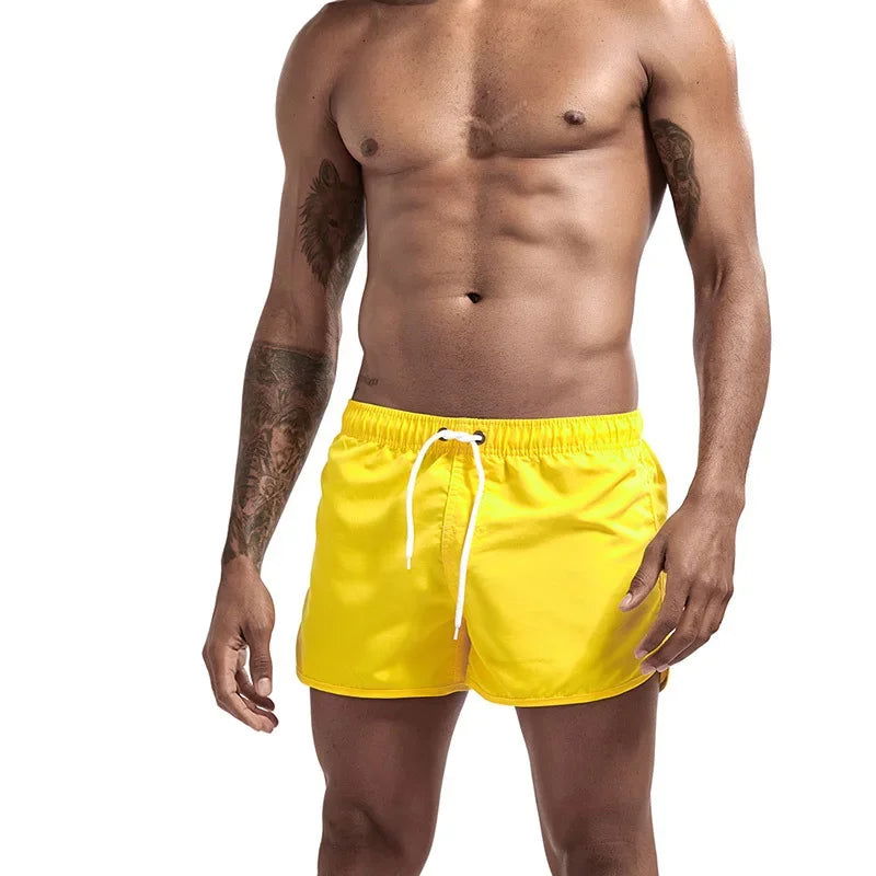 13 Colors Summer Swimwear Men Slim Fit Swimsuit Boy Swim Suits Boxer Shorts Swimming Trunks Swimming Beachwear - Slobuy